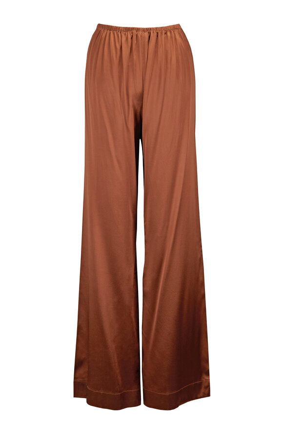 Staud Stroll Brown Silk Pant - view 2
