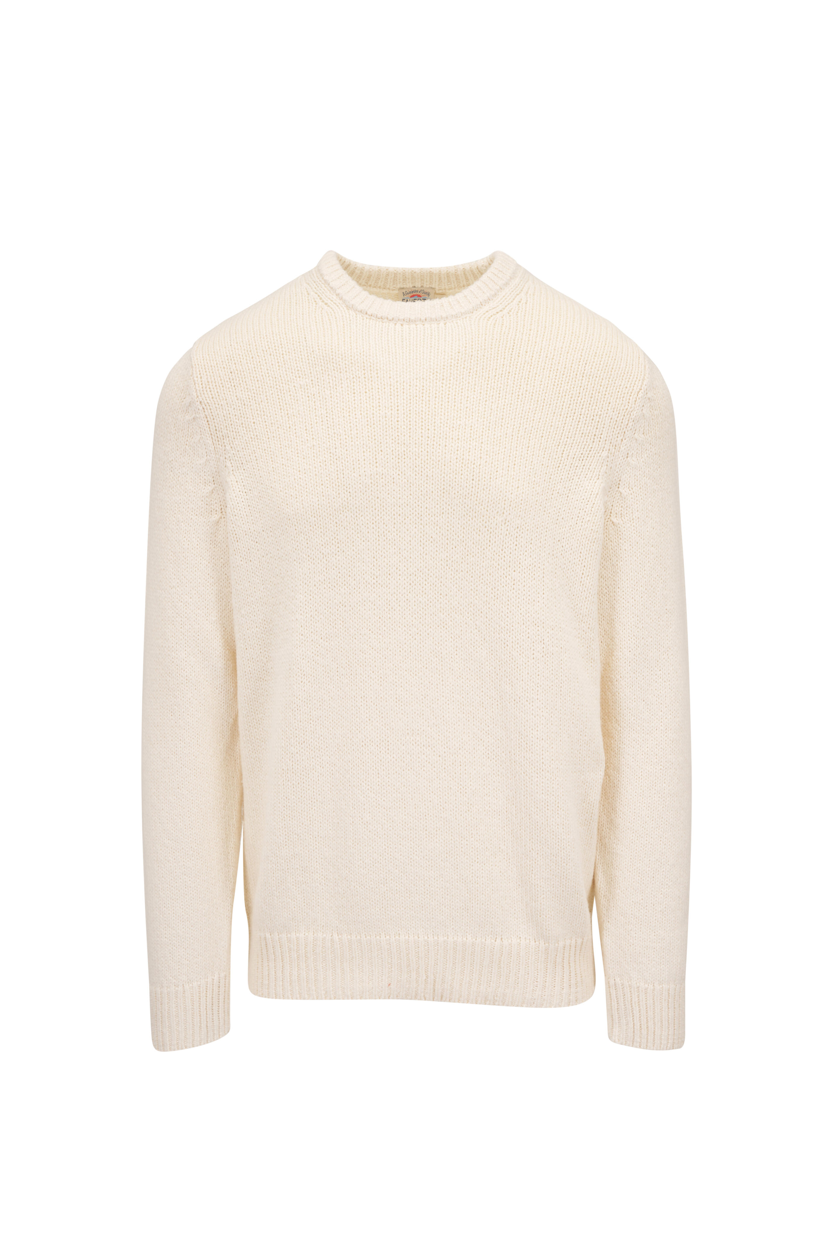 Faherty Brand - Heirloom Bone Cotton Crewneck Sweater