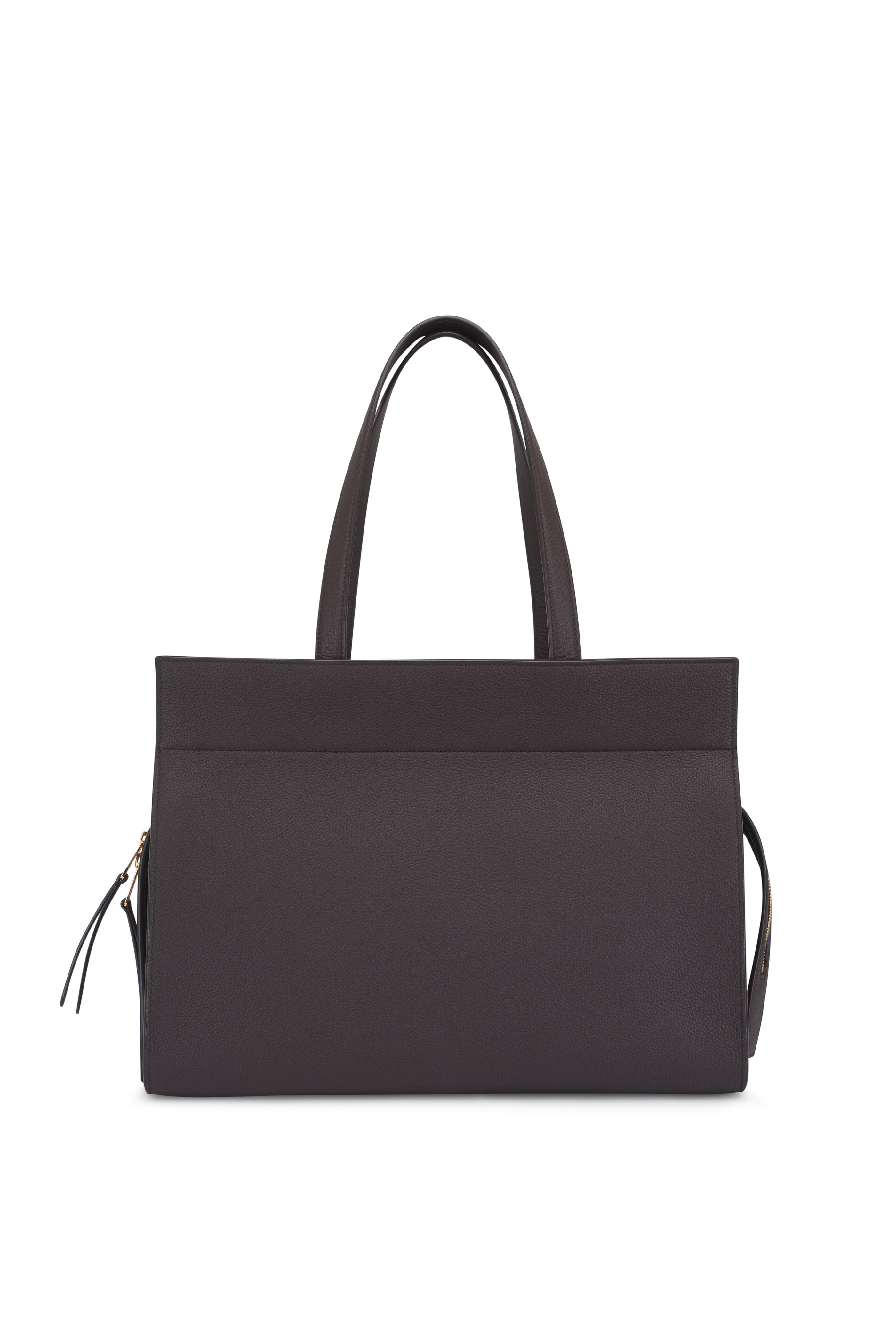 Khaite - Crosby Espresso Pebbled Leather Handbag