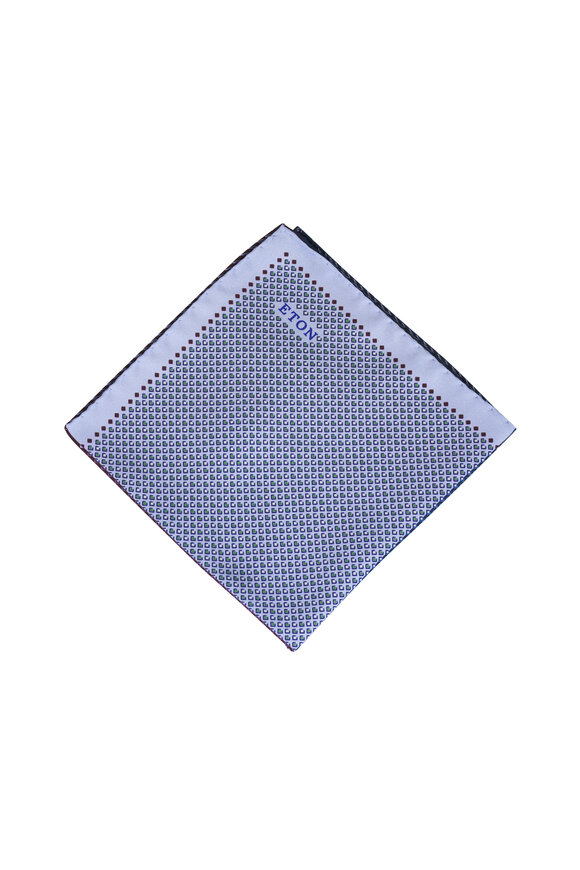 Eton Multi Four Side Micro Twill Silk Pocket Square