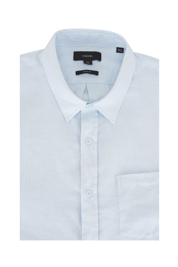 Vince Glacier Blue Linen Sport Shirt