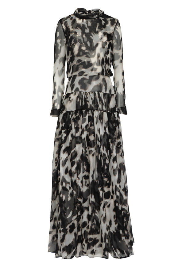 ワンピース Saint Laurent Printed Tulle Mini Dress Saint Laurent Printed Tulle Mini Dress – LOZURI®