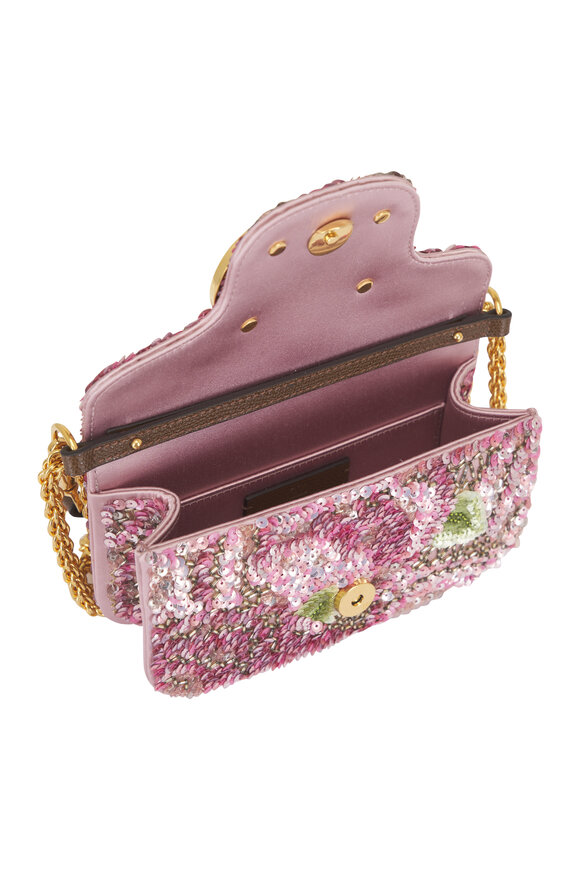 Valentino Garavani Small Loco Rose Sequin Shoulder Bag - view 5