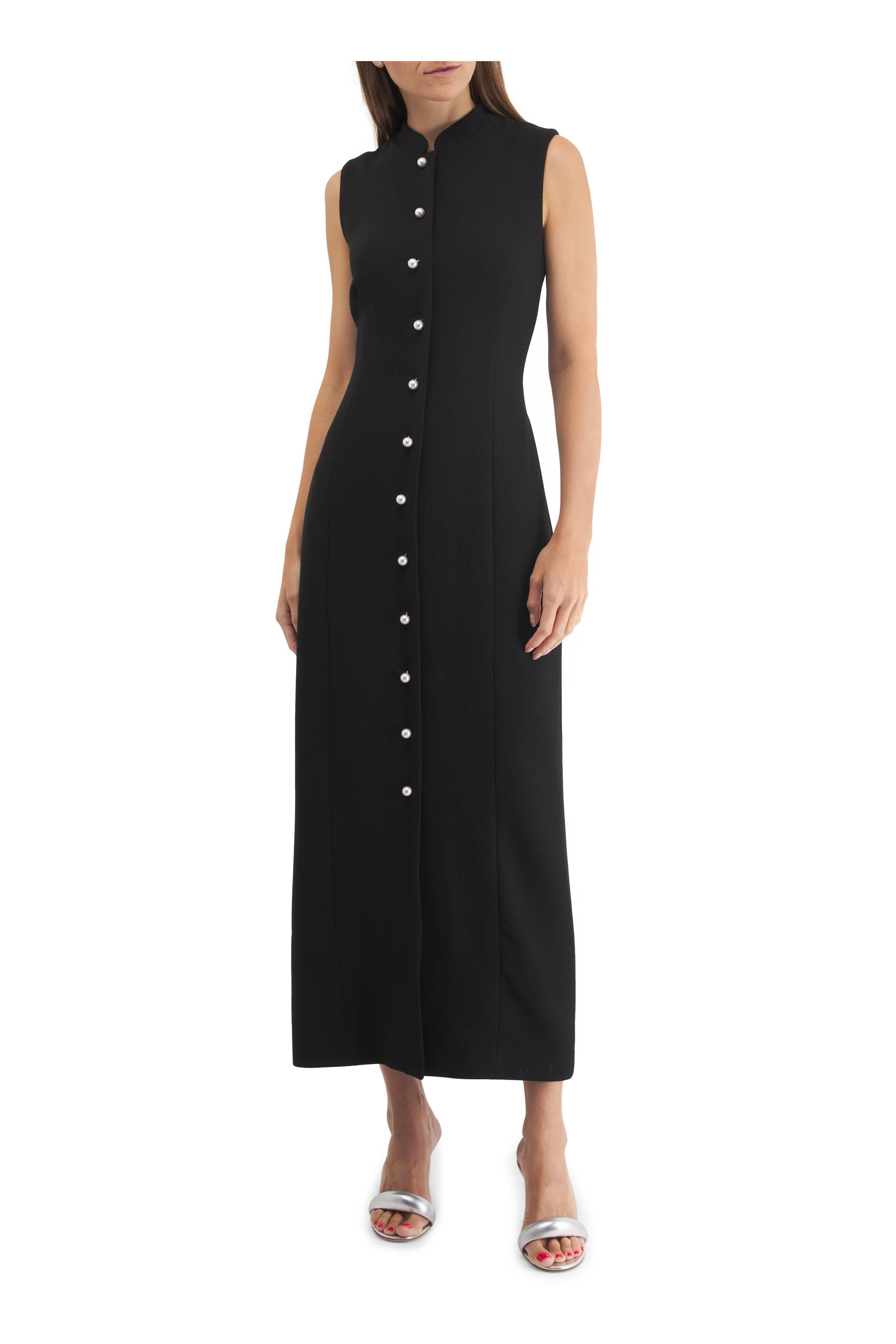 Adam Lippes - Rory Black Wool Crepe Dress | Mitchell Stores