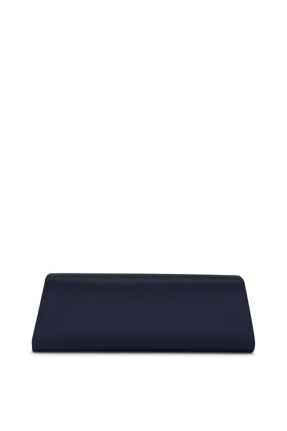 Akris - Small Anouk Navy Satin Chain Clutch