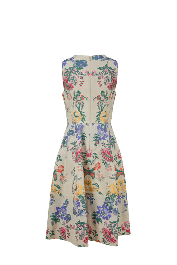 Carolina Herrera - Malt & Multicolor Paisley Cotton & Silk Dress