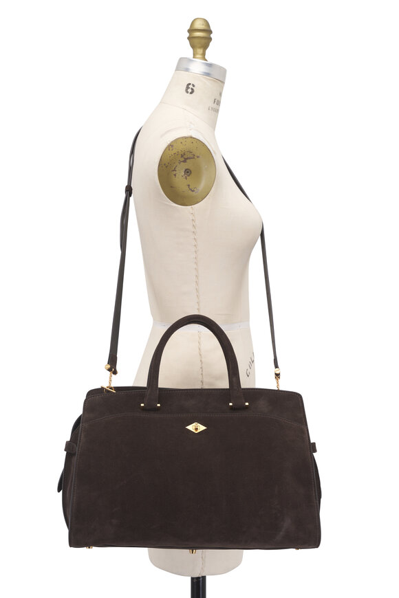Métier Private Eye Chocolate Suede Satchel - view 10