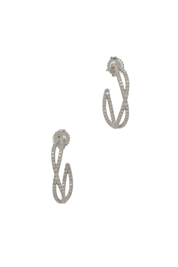 Kwiat 18k White Gold Diamond Fidelity Petite Hoop