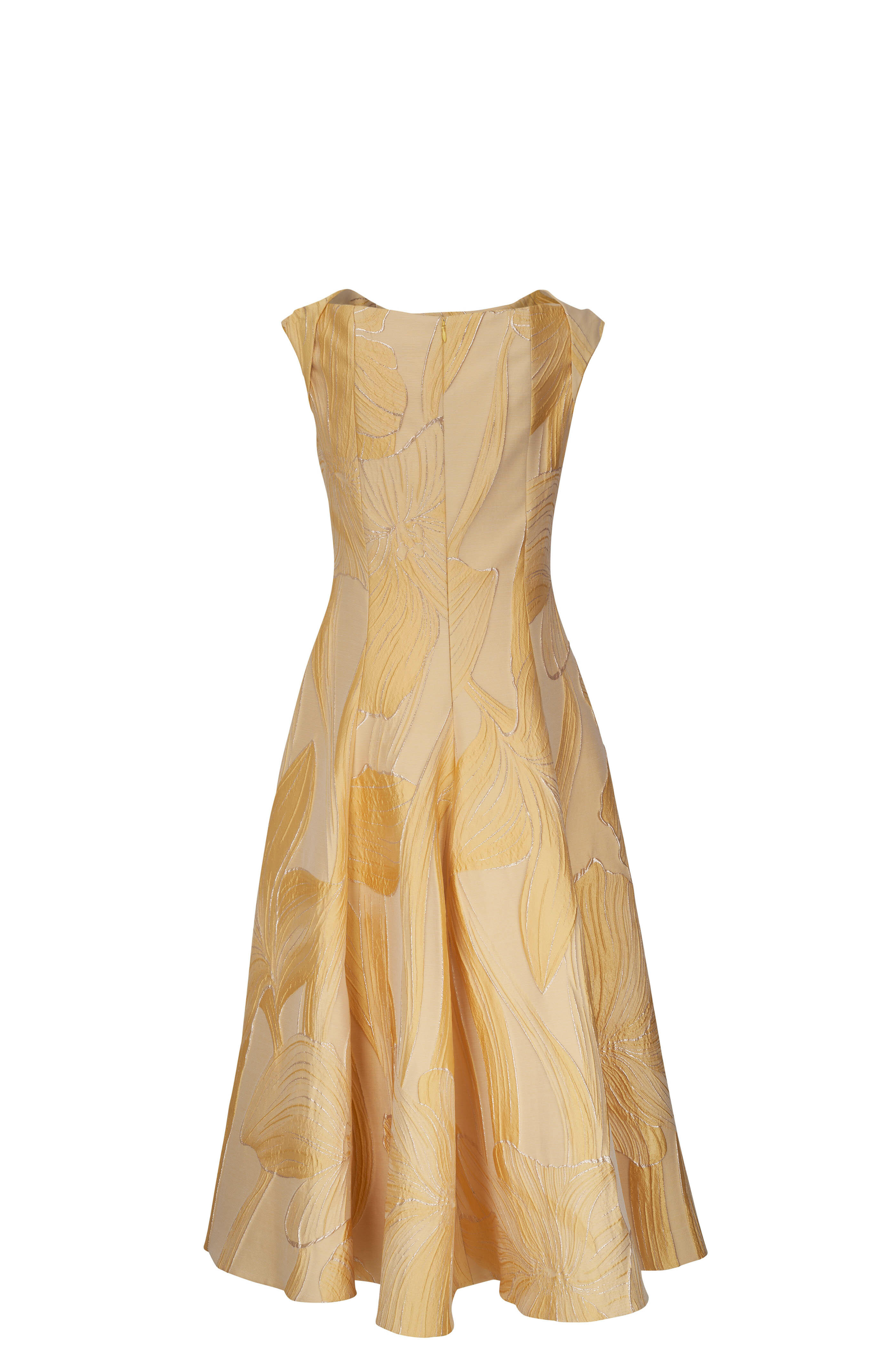 Talbot Runhof single-shoulder sleeve gown - Yellow