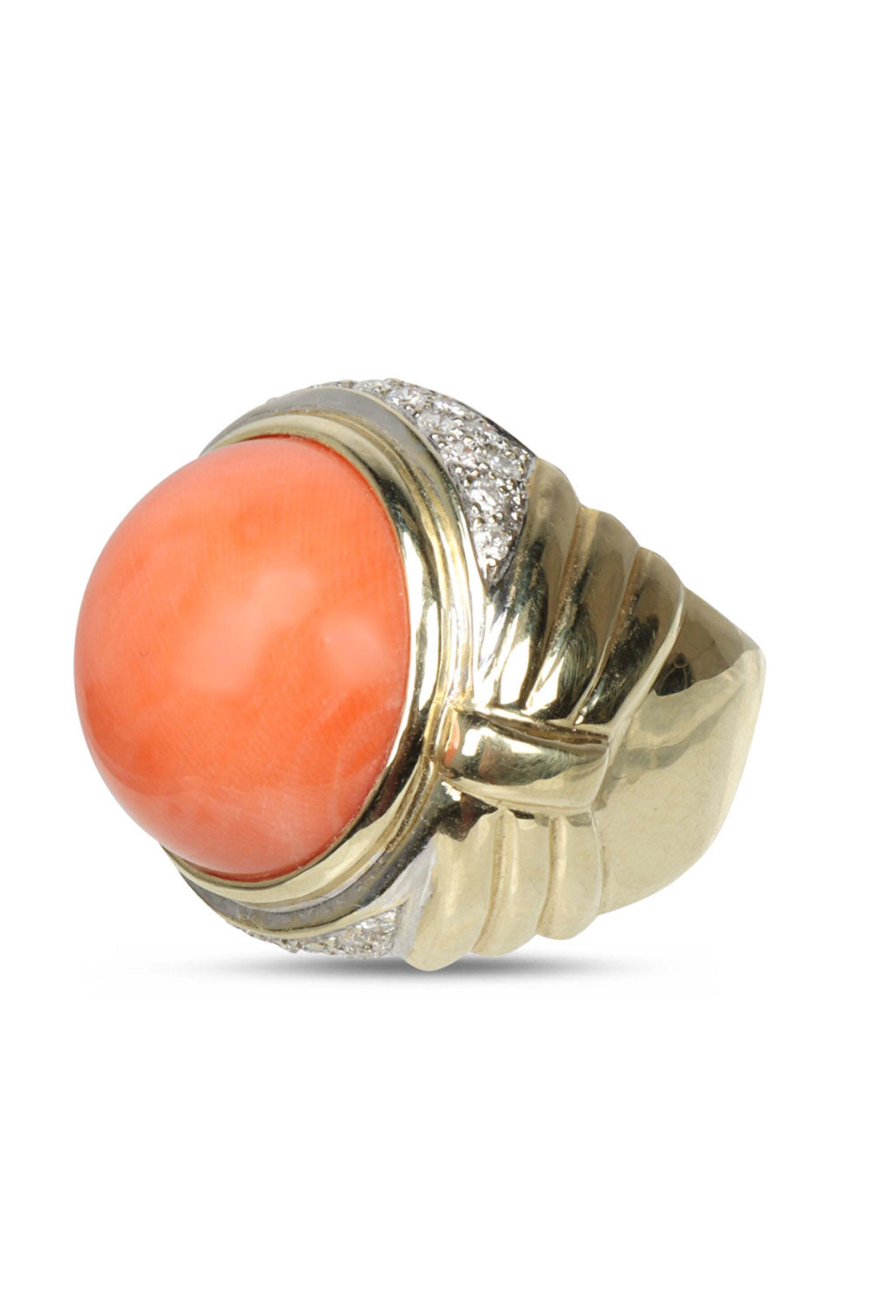 Excalibur - Coral and Diamond Ring