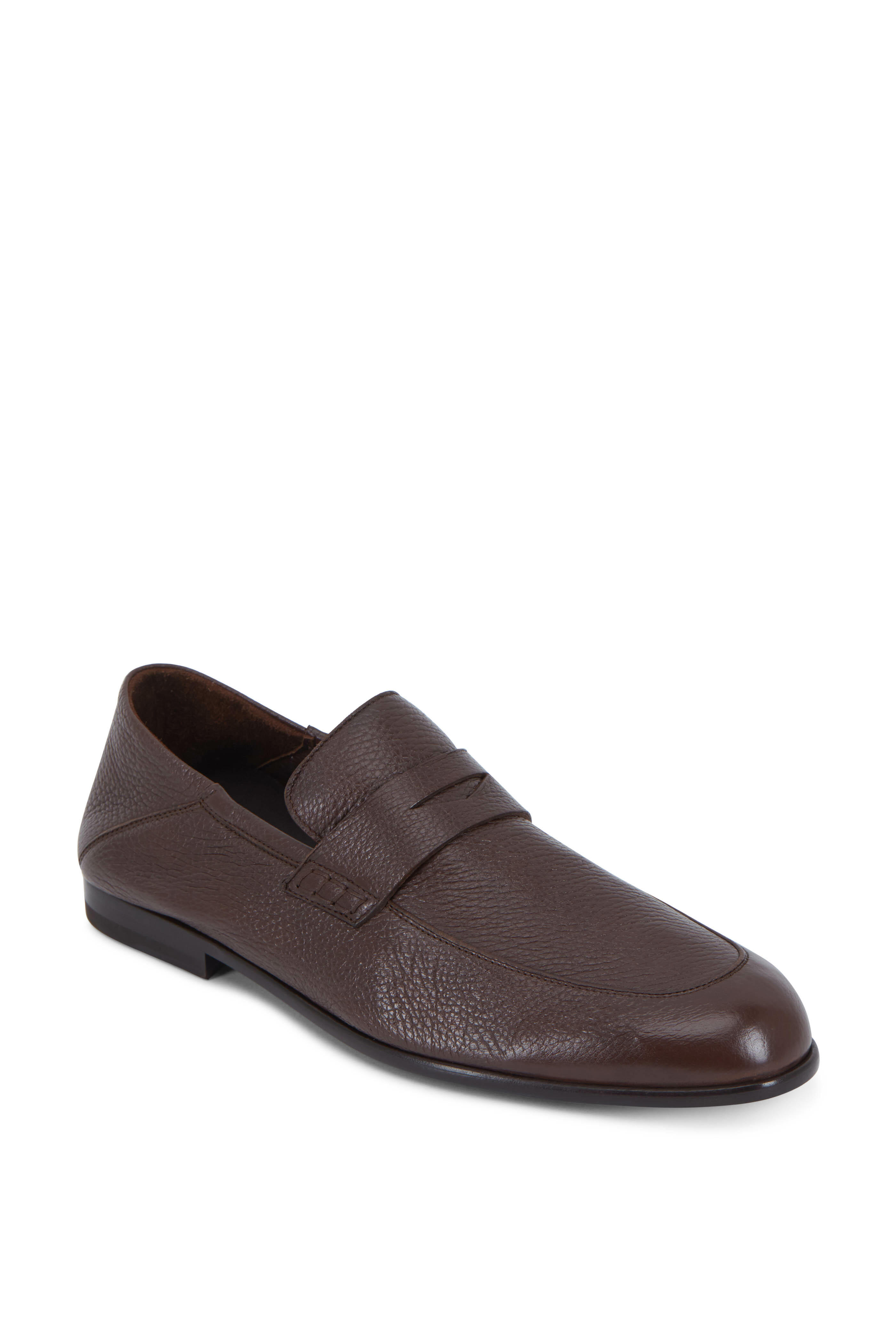 Harrys of London - Edward Dark Brown Deerskin Penny Loafer