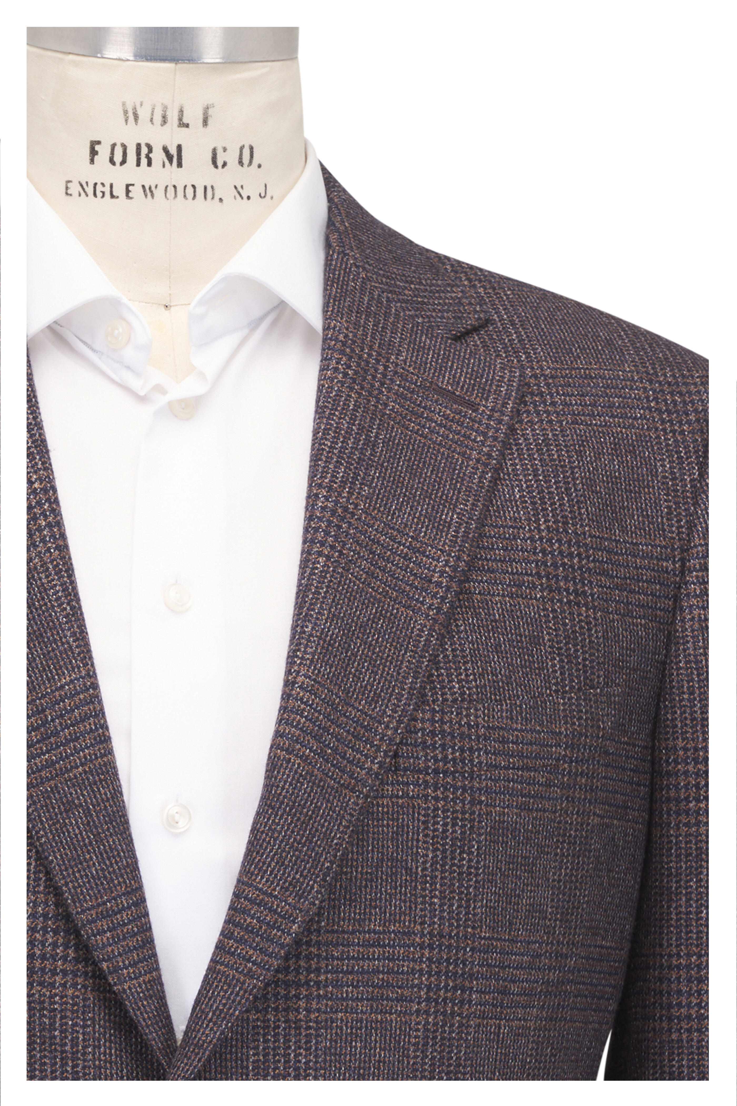 Brioni - Brown & Navy Prince of Wales Sportcoat
