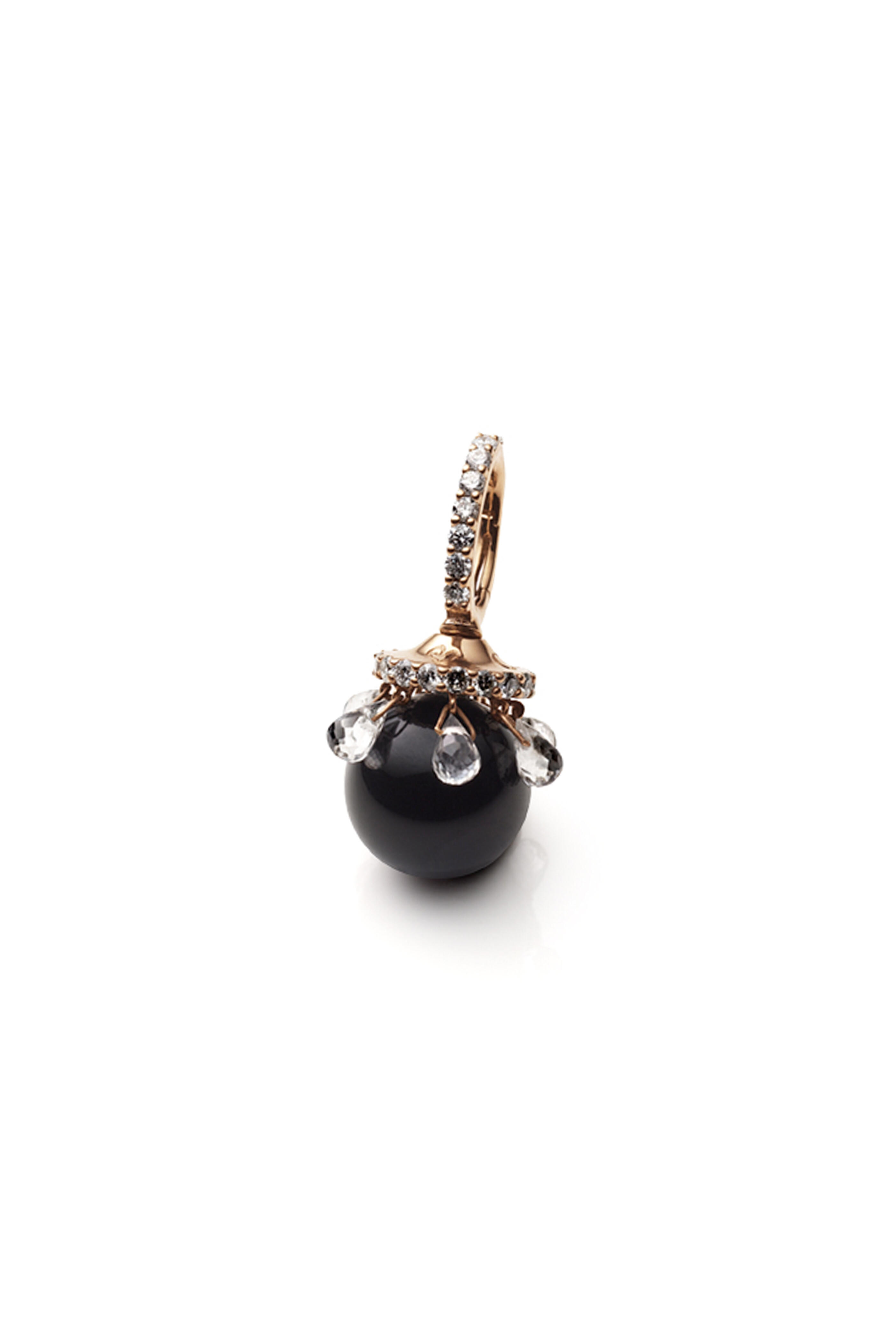 Chantecler - 18k Gold Diamond & Crystal Pearl Onyx Brio Charm - view 1