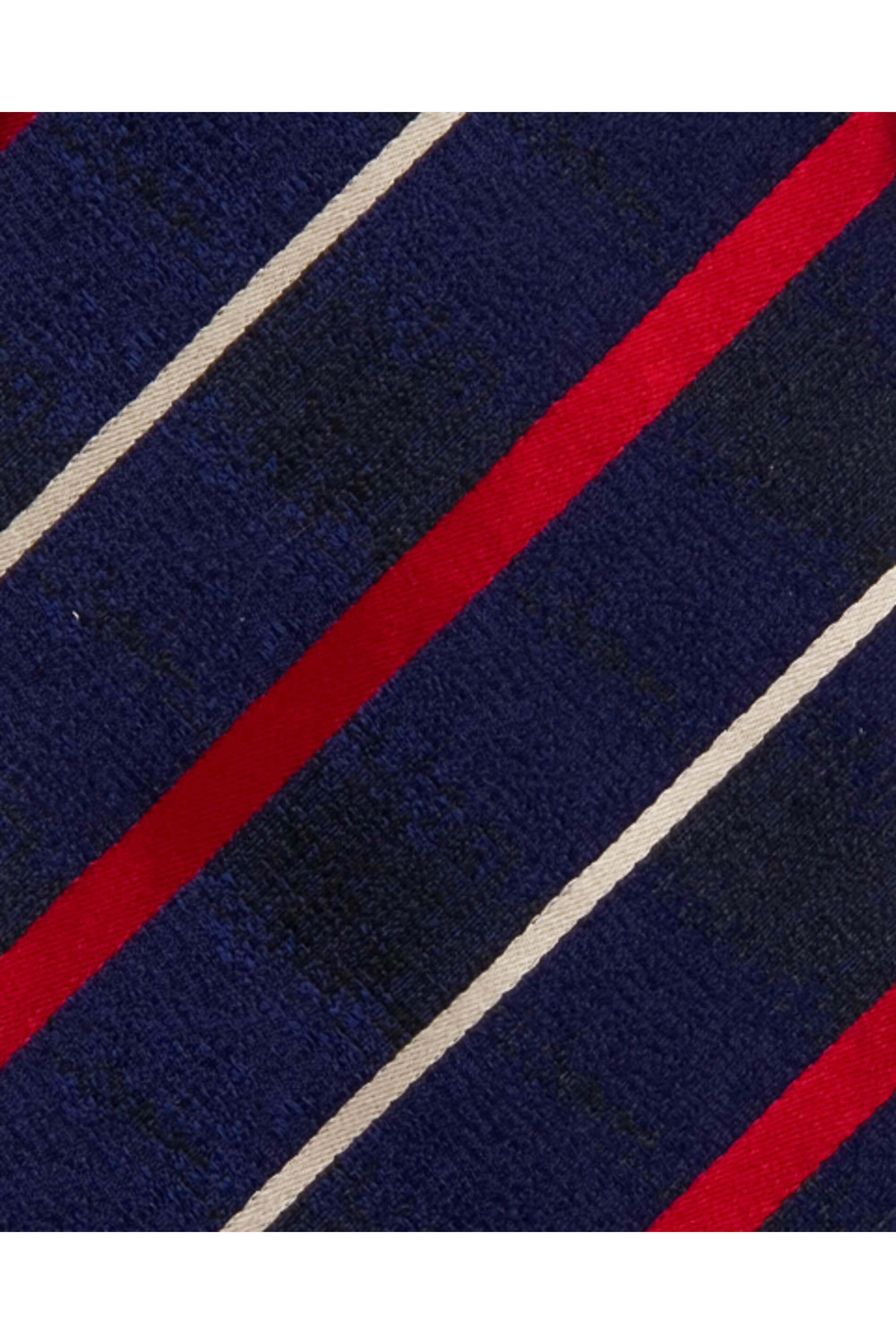 Kiton - Red White and Blue Stripe Tie