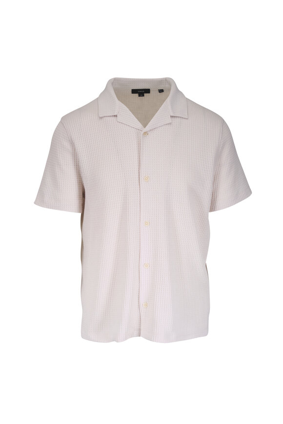 Vince Marco Waffle White Cabana Shirt - view 1
