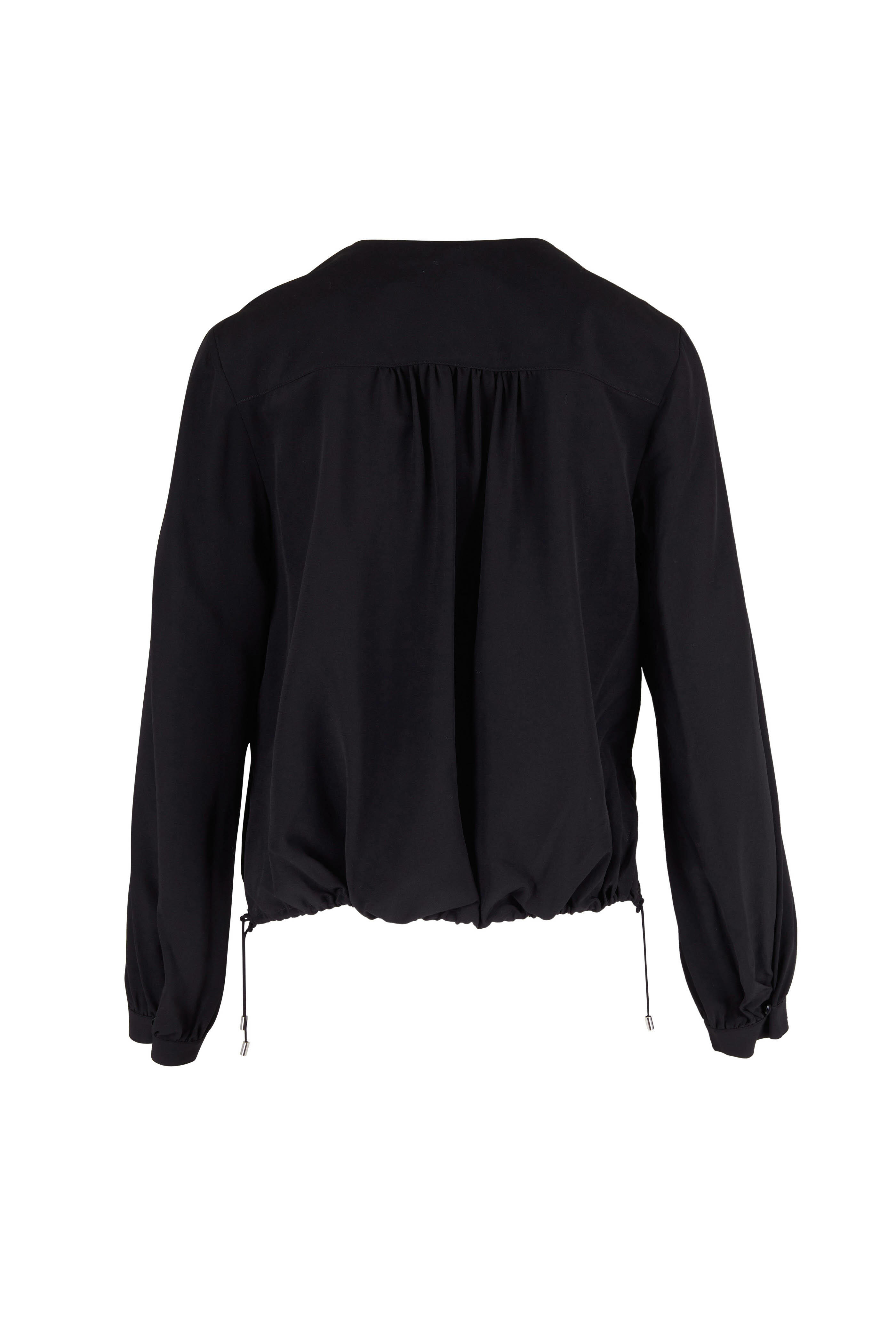 Dorothee Schumacher - Fluid Volumes Black Silk Blouse