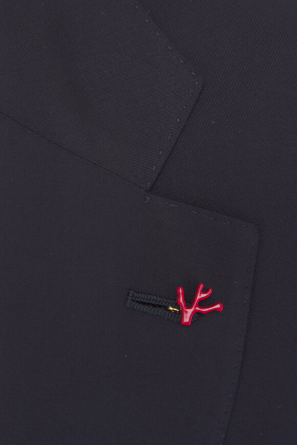 Isaia Dark Navy 160s Wool Suit - view 3
