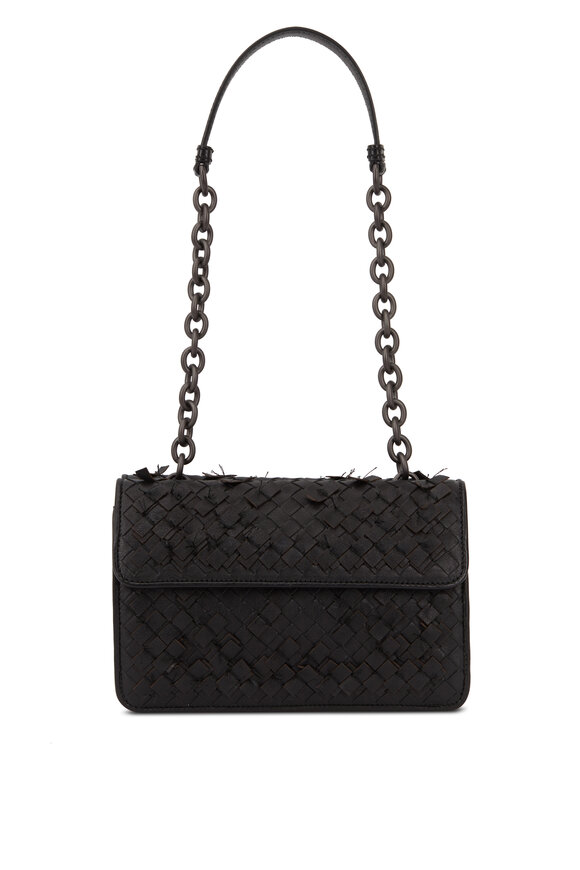 Bottega Veneta - Olimpia Tobu Fringe Black Intrecciato Leather Bag