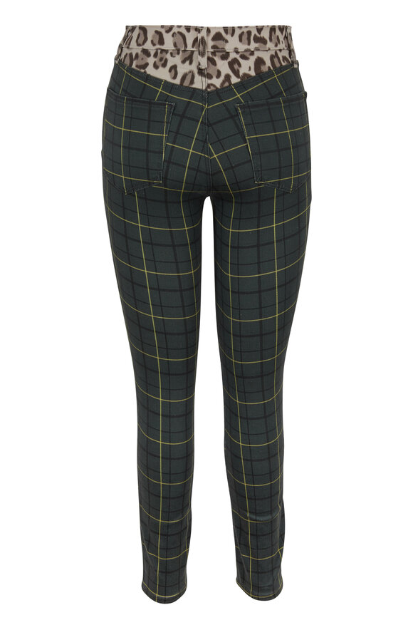 J Brand - Alana Plaid & Jaguar High-Rise Crop Jean