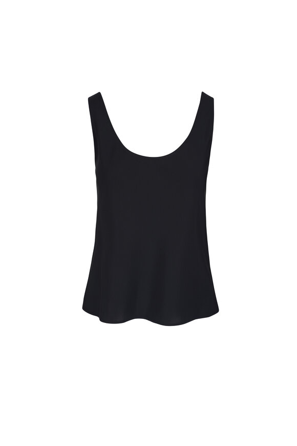 Vince - Black Side Slit Sleeveless Turtleneck Dress