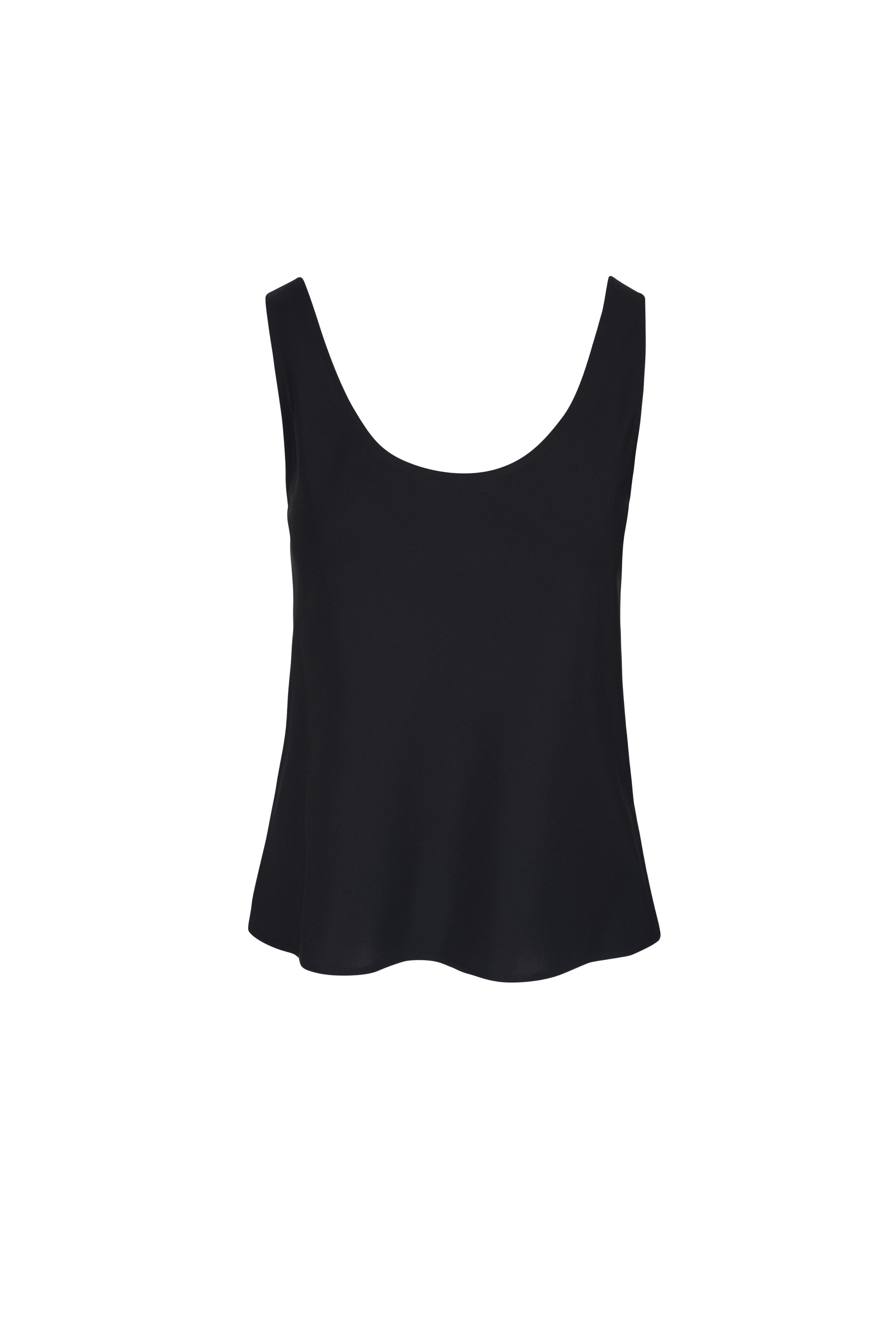 Vince - Classic Black Stretch Silk Bias Tank