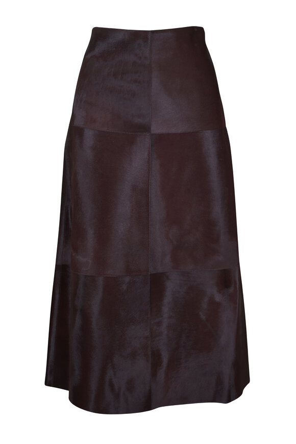 TWP The A-Line Perforated Leather Skirt - view 1