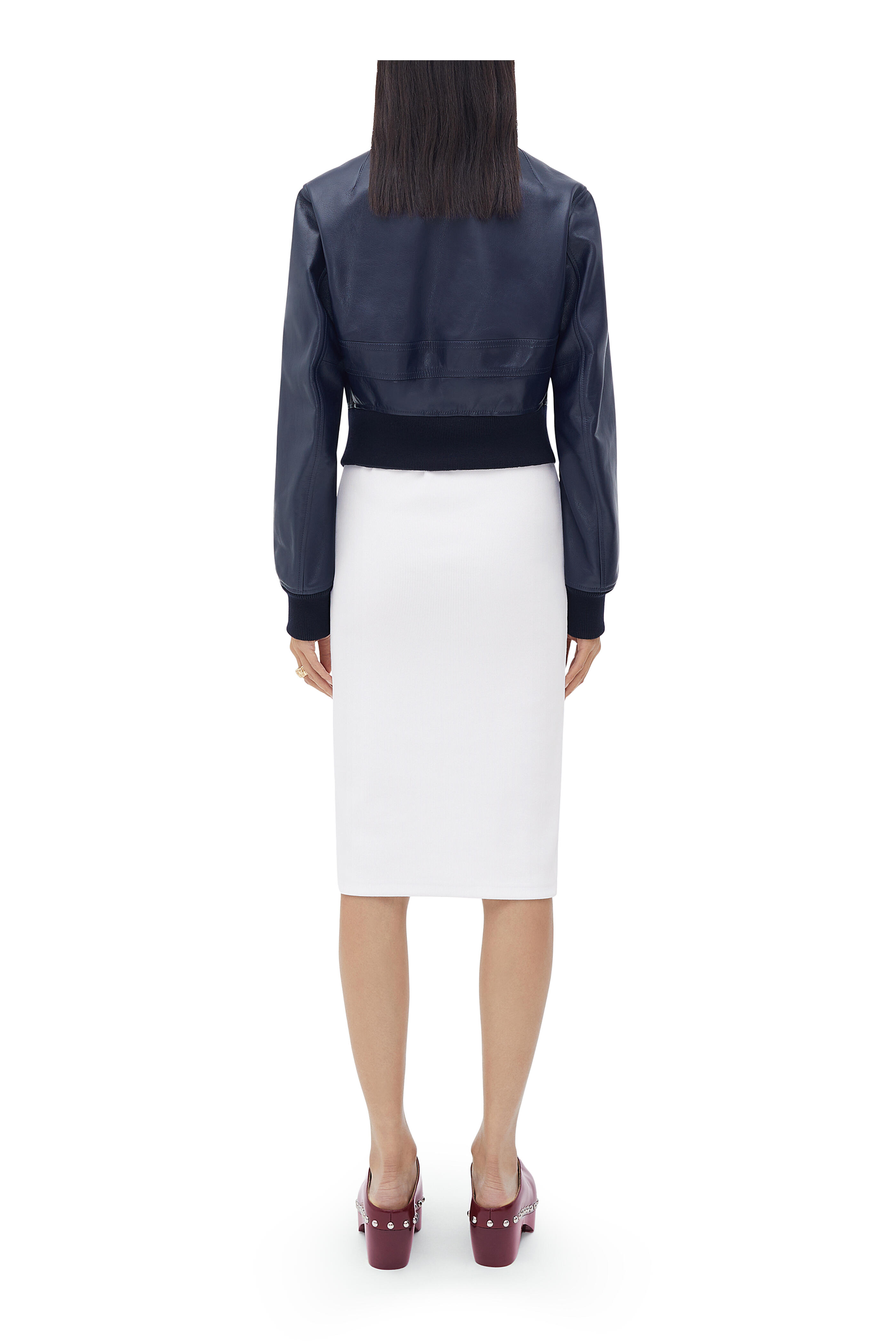 Bottega Veneta - Starry Night Blue Leather Bomber Jacket