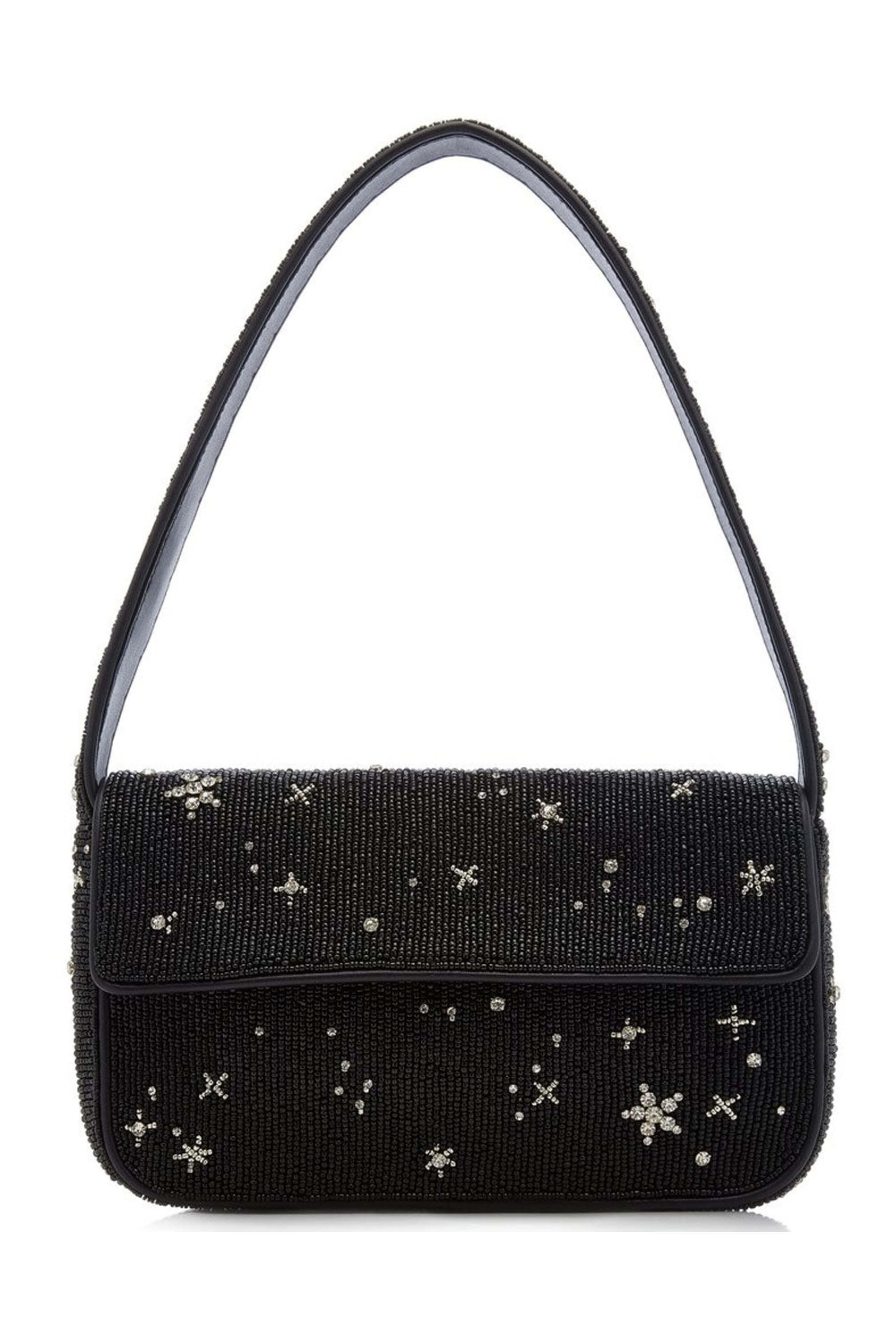 Staud - Tommy Beaded Shoulder Bag in Black