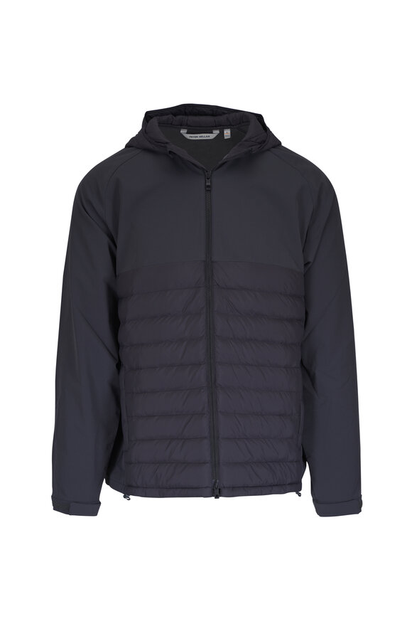JAMES PERSE YOSEMITE コットンナイロン ジップアップブルゾン James Perse - Yosemite 3 Black Nylon Hooded Windbreaker