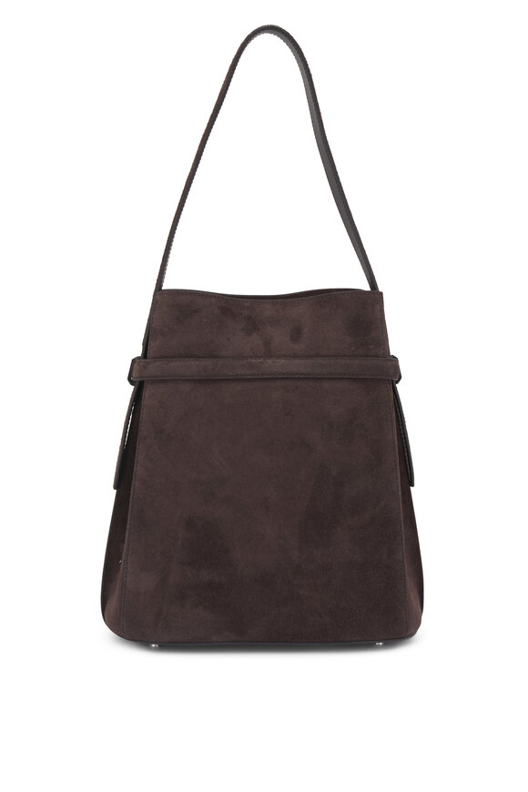 Totême Brown Suede Belted Bucket Bag - view 2