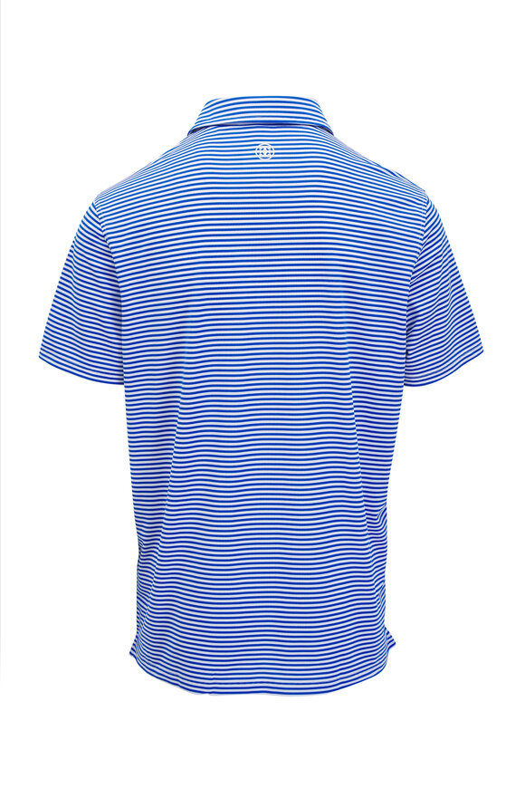 G/Fore - Feeder Surf Blue Stripe Tech Piqué Polo