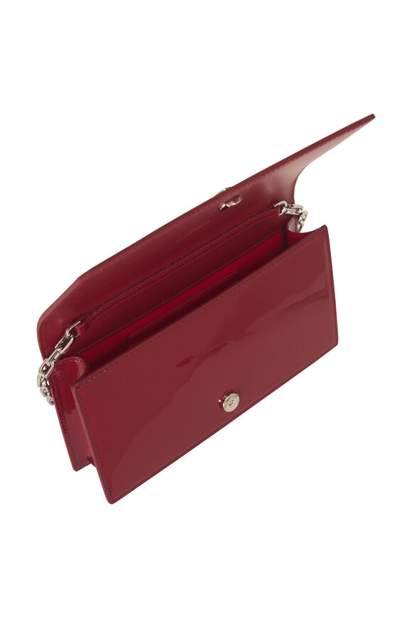 Christian Louboutin Bettina Burgundy Patent Leather Clutch - view 7