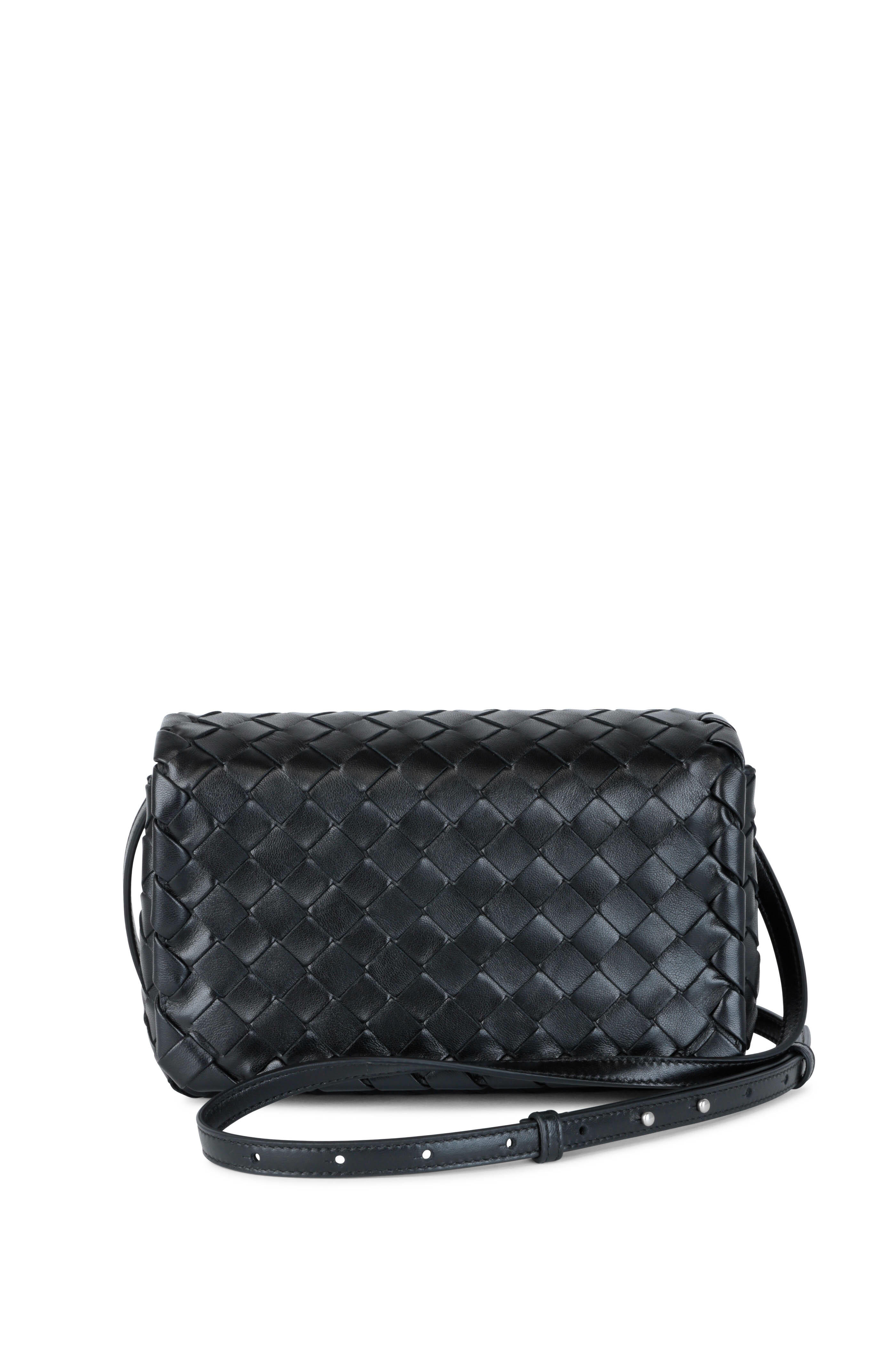 Bottega Veneta Women's Black Woven Leather Mini Camera Bag | by Mitchell Stores