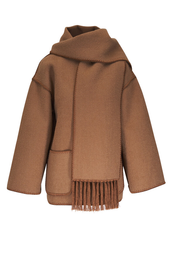 Totême Camel Embroidered Scarf Jacket