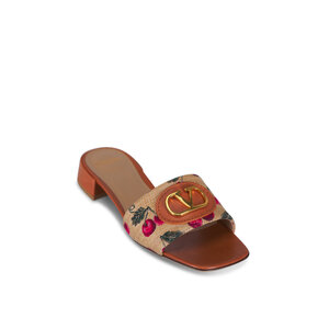 サンダル・ミュール VALENTINO GARAVANI VLogo Signature Sandals Brown Valentino Garavani VLogo Signature Leather Sandals | Brown
