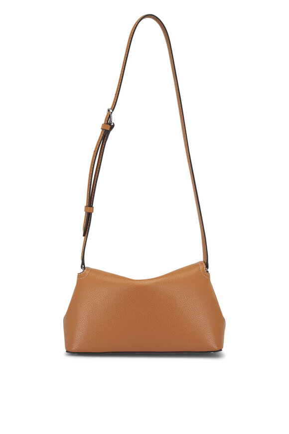 Totême - T-Lock Tan Grain Leather Clutch