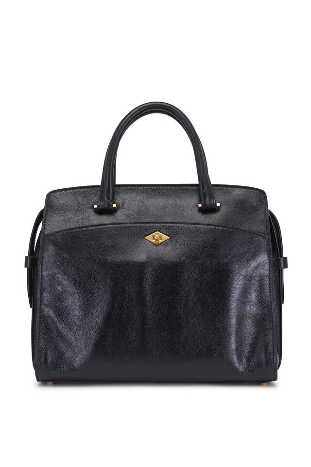 Givenchy - Pandora Anthracite Crinkled Leather Medium Bag