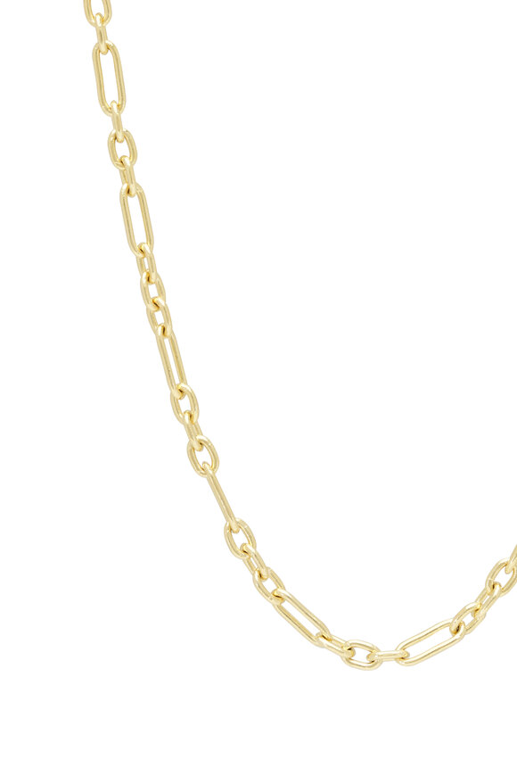 Claudia Mae - 14k Yellow Gold Small Mixed Chain Link Necklace