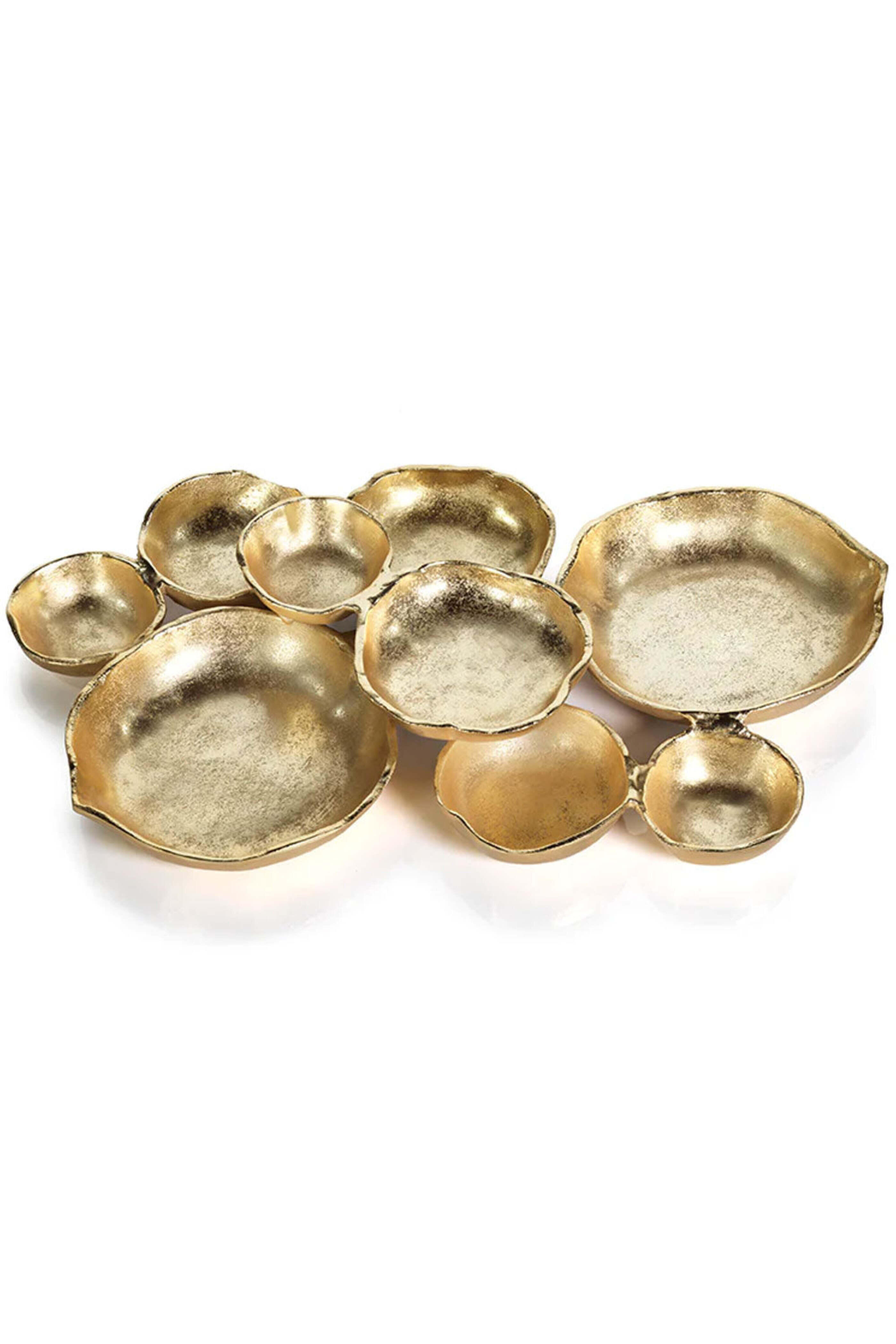 Zodax - Cluster of Nine Serving Bowls in Gold