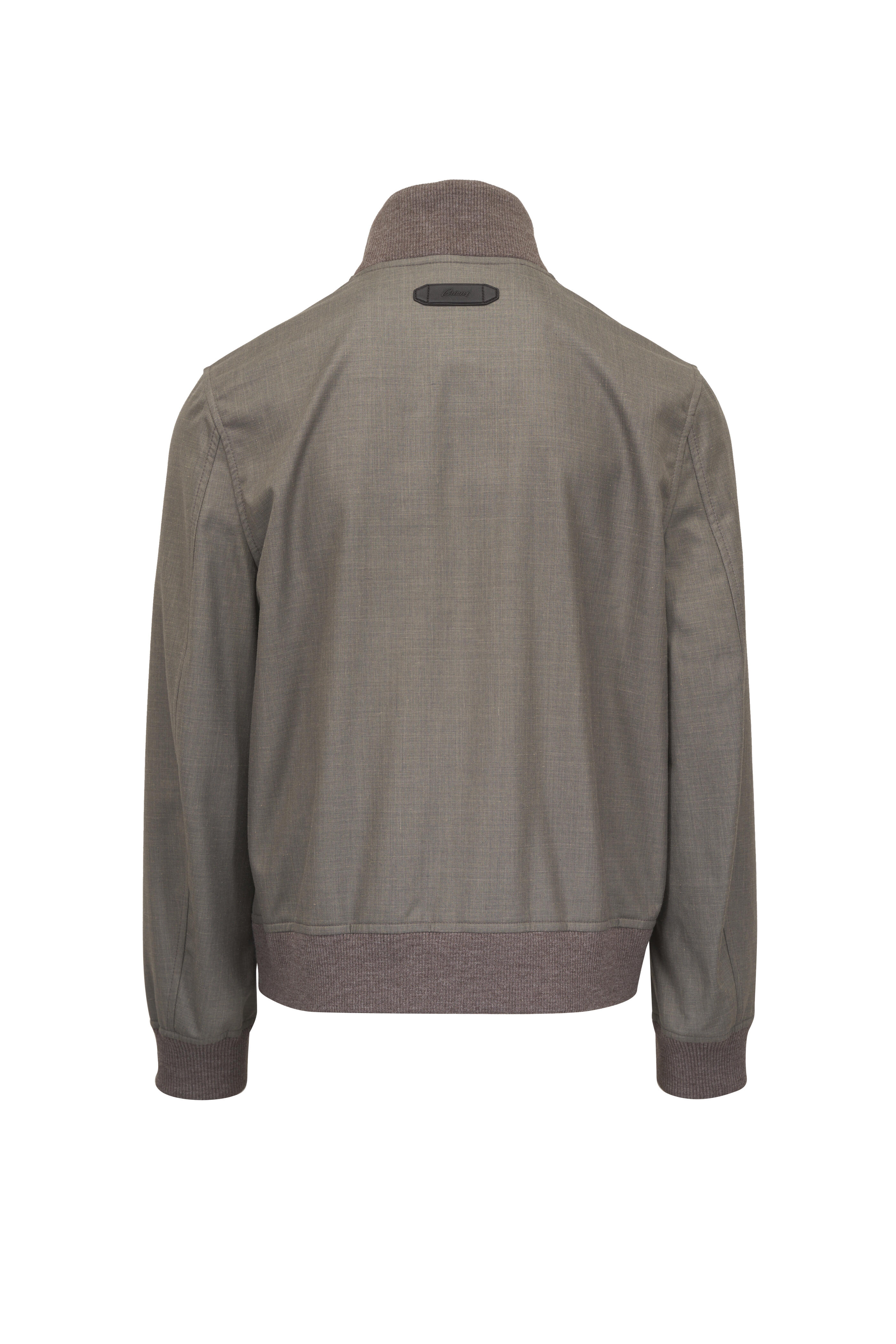 Brioni - Gray Silk, Cashmere & Linen Bomber Jacket