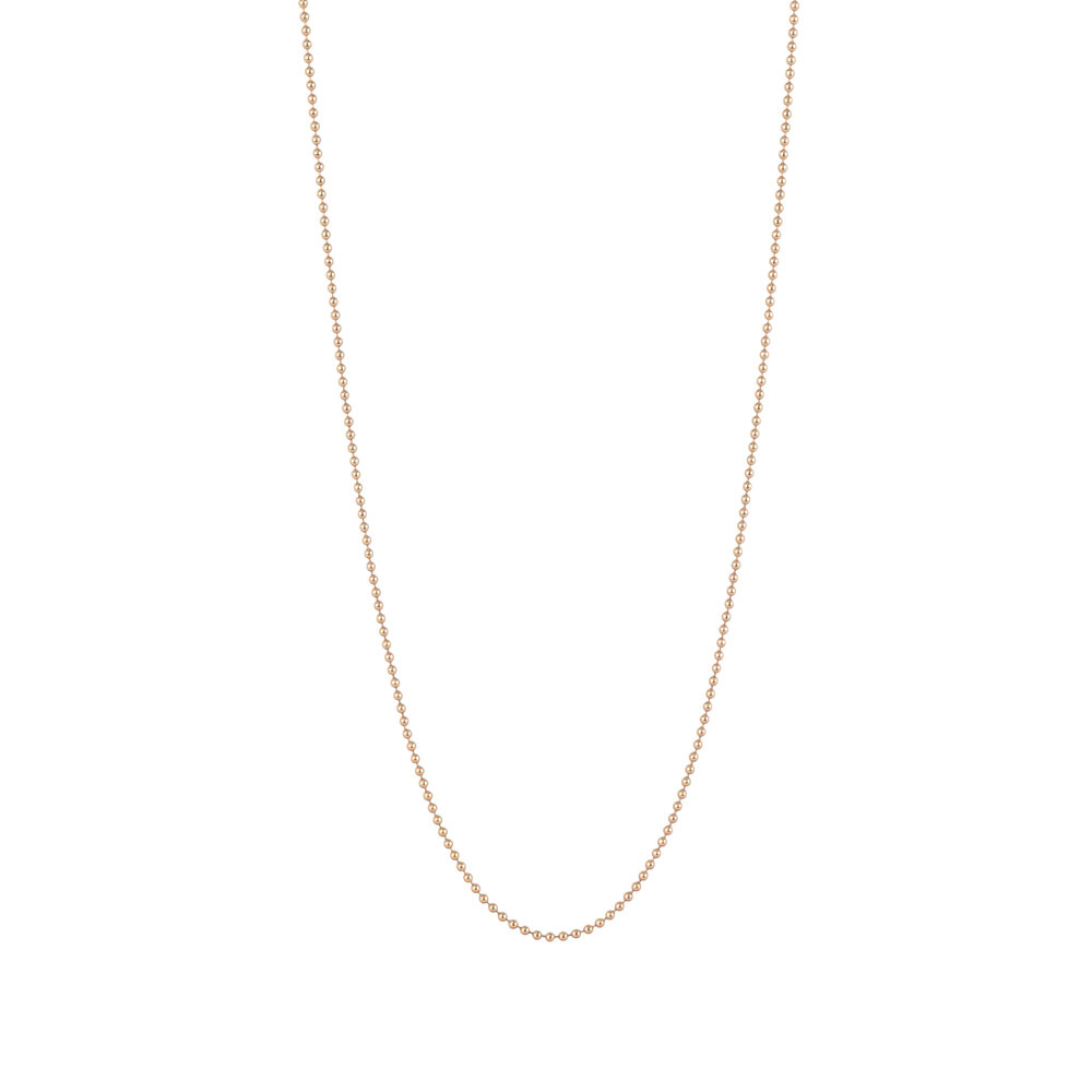 Julez Bryant - 14K Rose Gold Ball Chain Necklace, 1.5mm