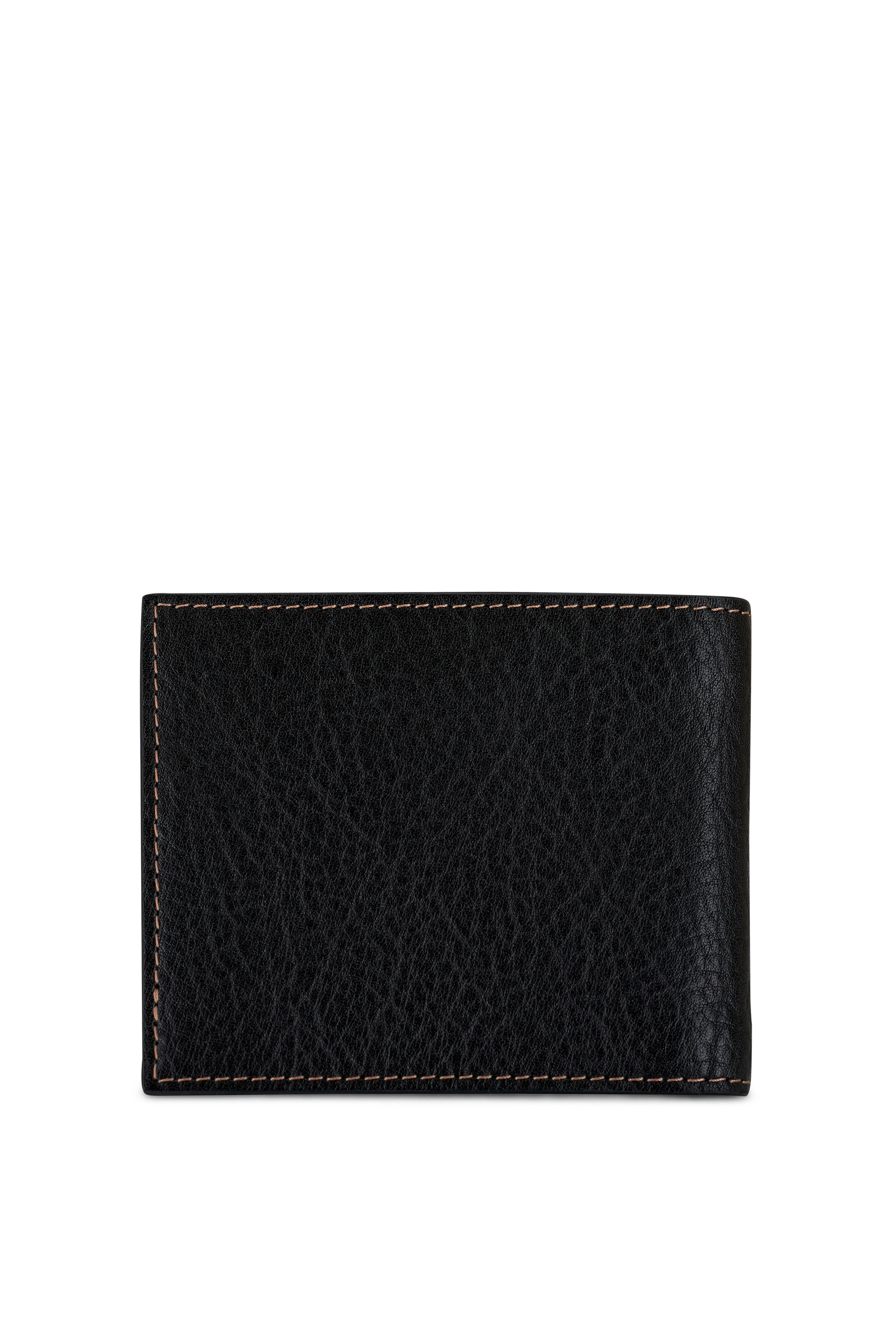 Brunello Cucinelli - Black Grained Leather Bi-Fold Wallet
