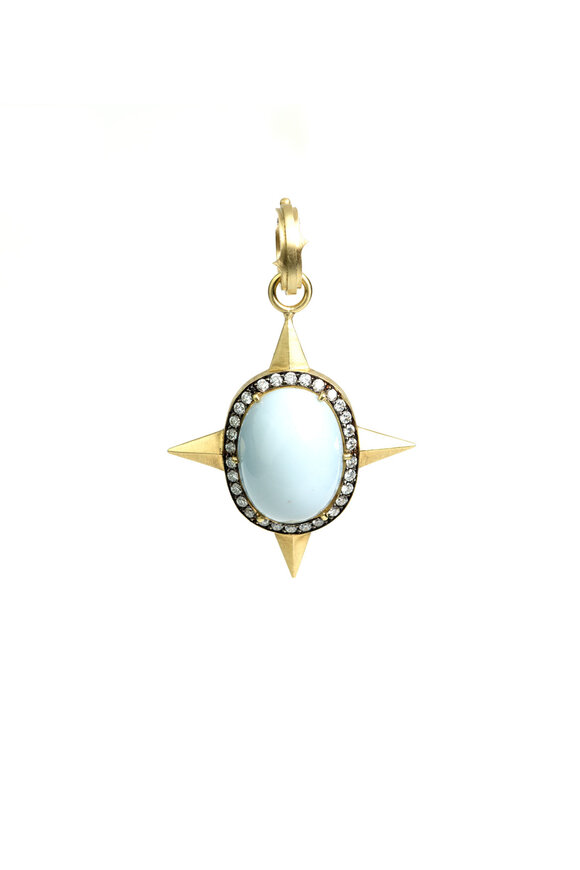 Sylva & Cie - Oval Blue Opal Pendant