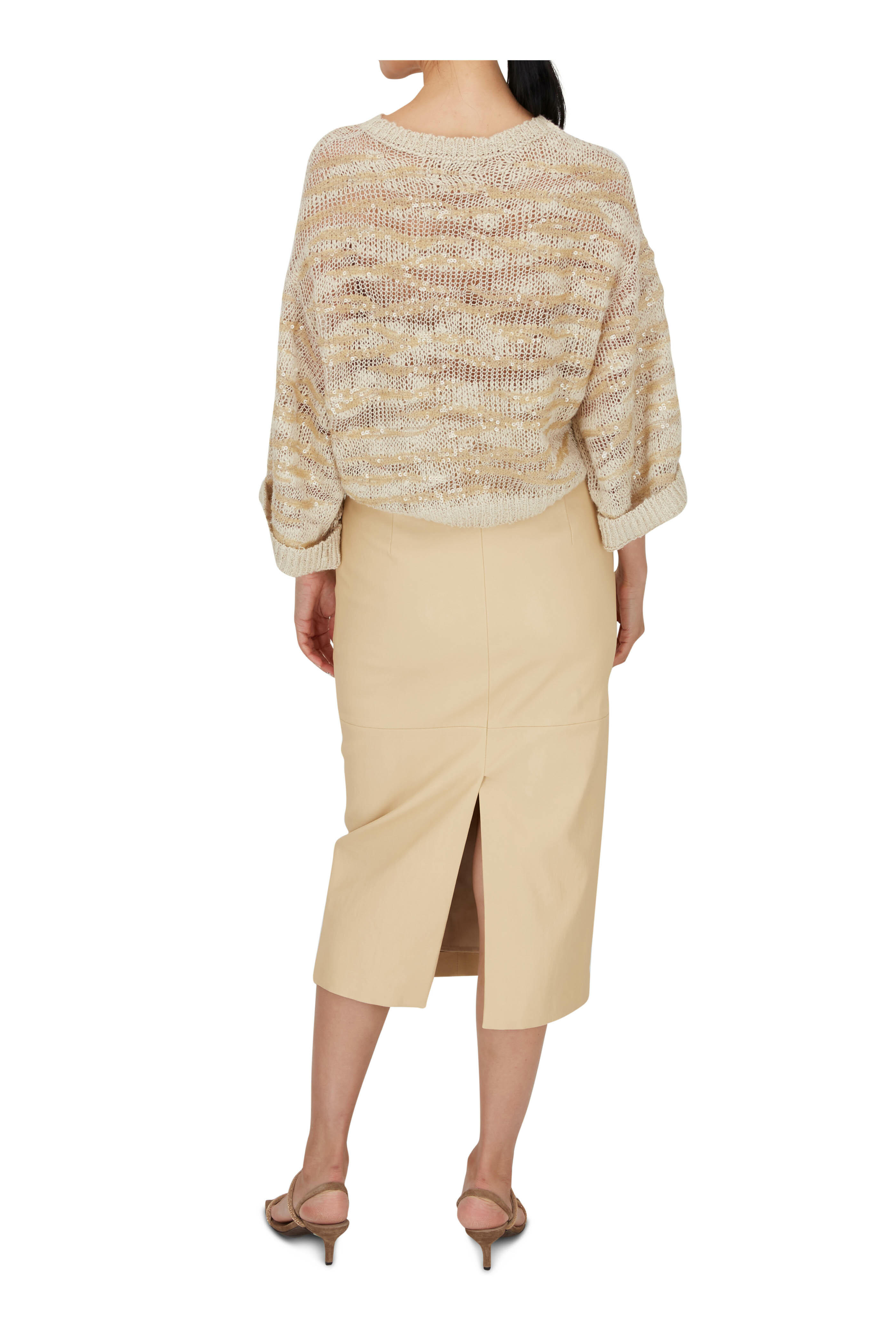 Brunello Cucinelli★素敵！Cashmere & Silk-Blend Pencil Skirt Silk Skirts Brunello Cucinelli for sale | eBay