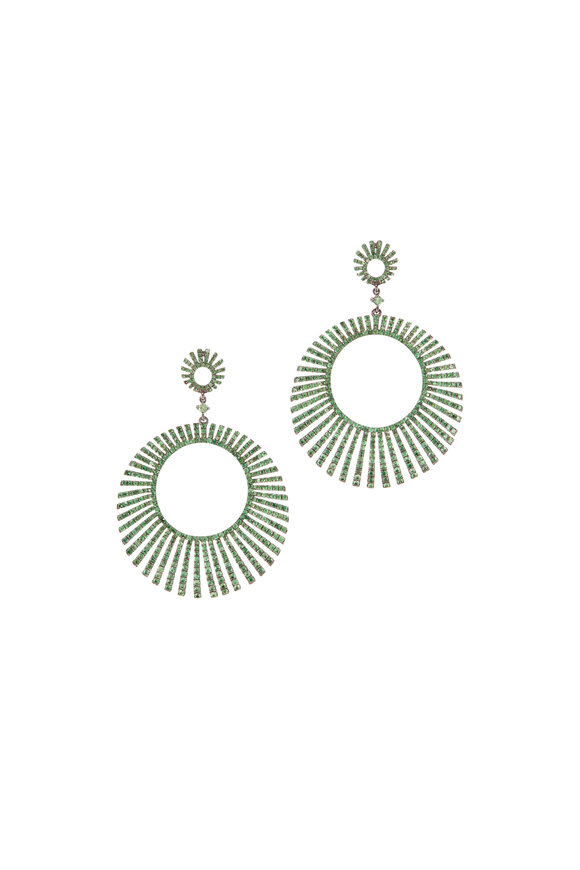 Cairo - Tsavorite Starburst Earrings