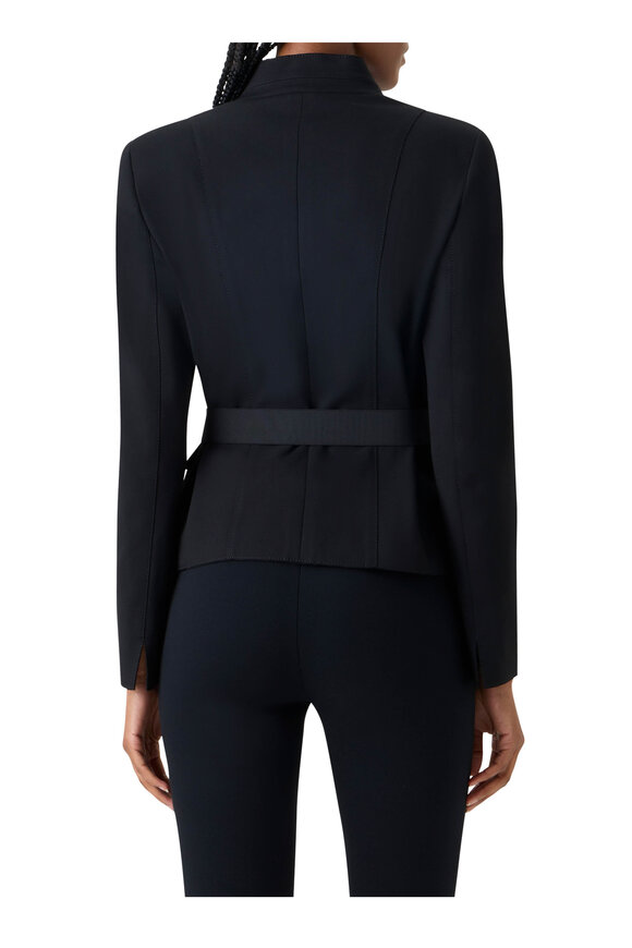 Akris Punto Signature Black Viscose Jersey Fitted Jacket - view 3
