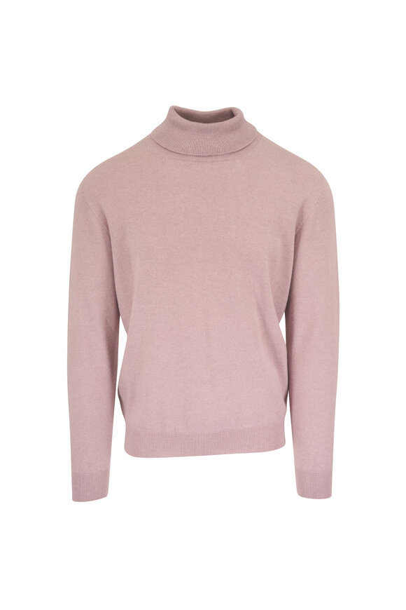 Atelier Munro Pink Cashmere Mockneck Sweater - view 1