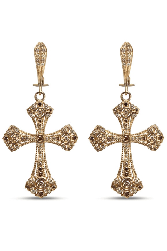 loree Rodkin 18kピアス PIN PIERCE 18k White Gold / 18k Yellow Gold / DIAMONDS