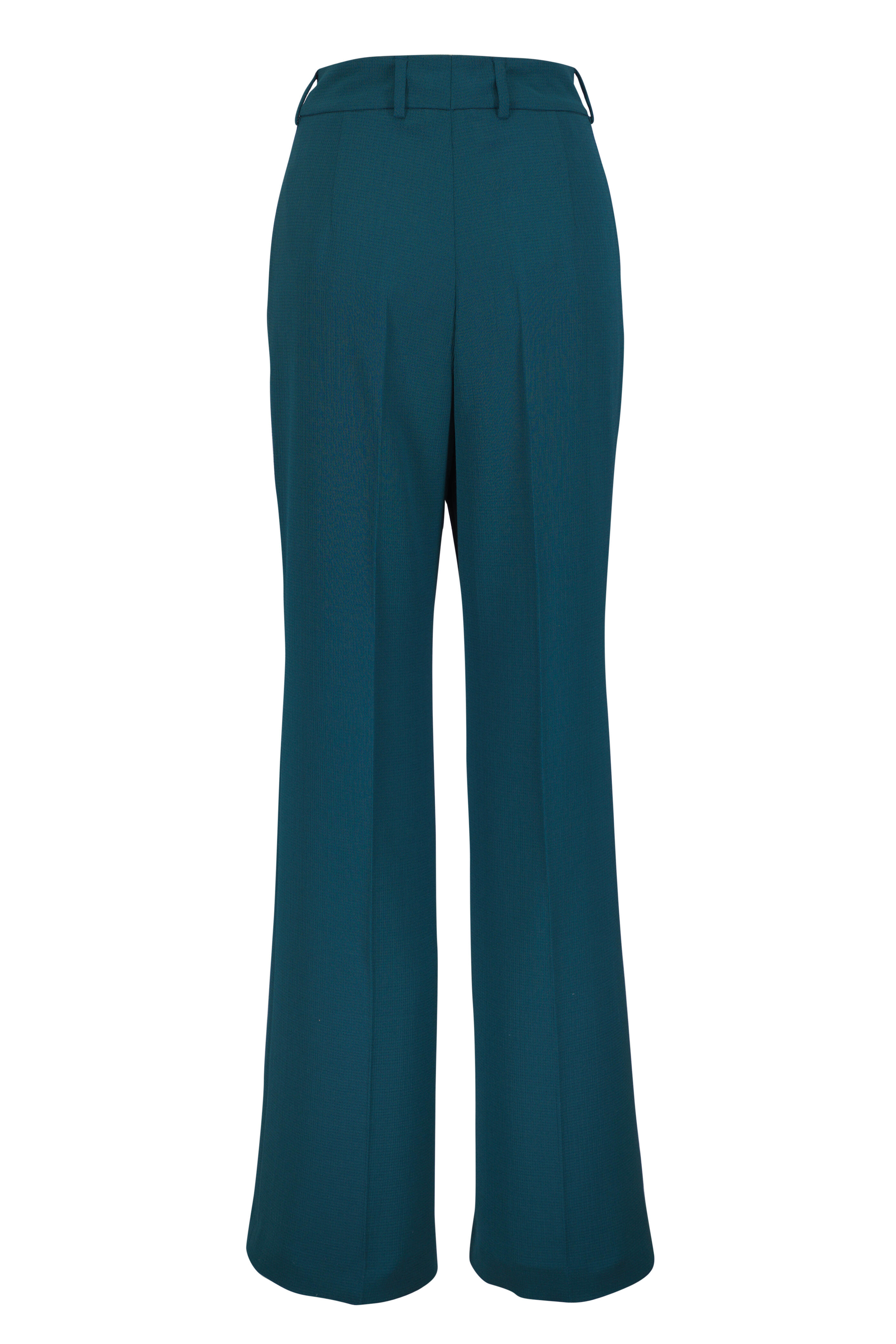 Akris - Florine Green Wide-Leg Cotton, Silk & Wool Pant