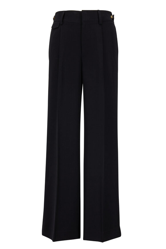 Vince - Black Crepe Relaxed Wide Leg Trouser